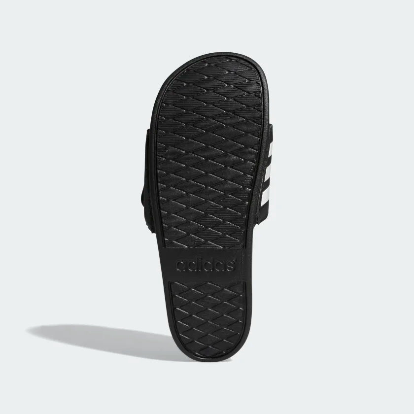 A-G65 (ADILETTE COMFORT ADJUSTABLE BANDAGE SLIDES Core Black / Cloud White / Core Black) 12393070 ADIDAS