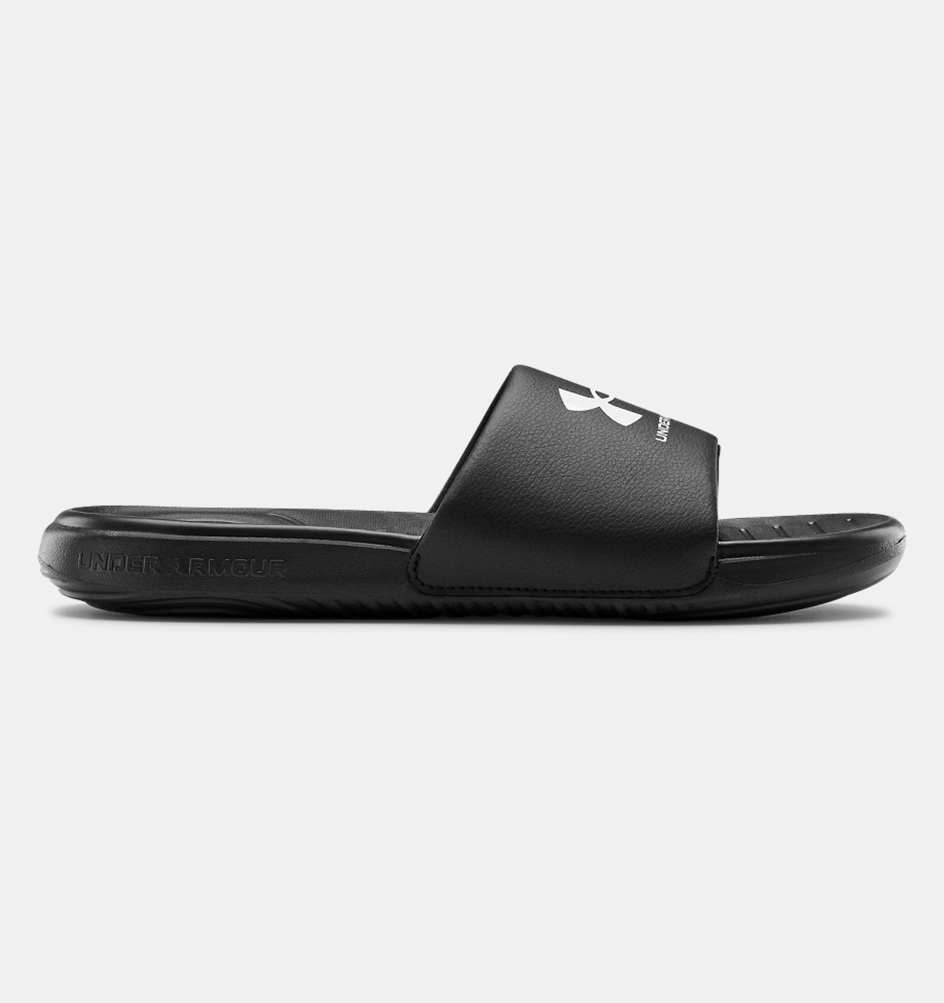 UA-V6 (Mens ansa fix slide black/white) 122192175 – Otahuhu Shoes