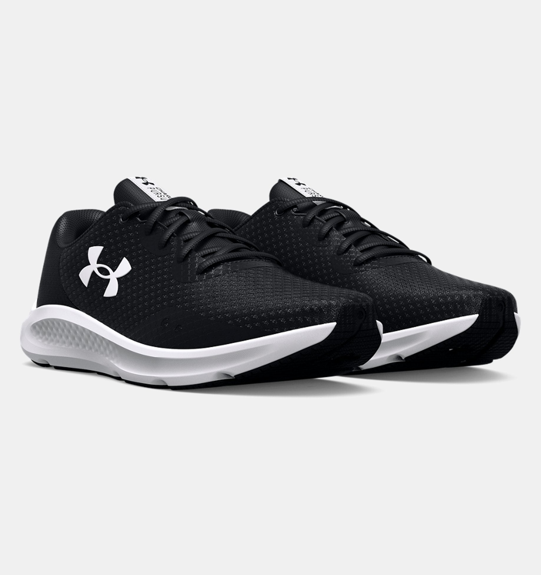 UA-K7 (Under armour mens charged pursuit 3 4E width black/white) 32295652 UNDER ARMOUR