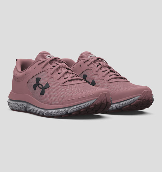 UA-X7 (Under armour women's charged assert 10 running shoes pink elixir/black) 112395652