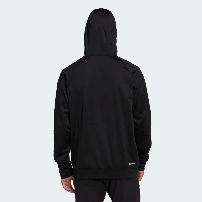 AA-F16 (Adidas aeroready game and go big logo hoodie black/white) 112295115 ADIDAS