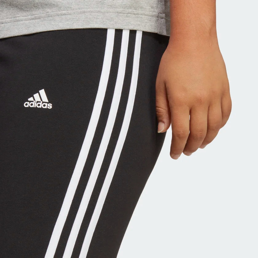 AA-E19 (Adidas women's essentials 3-stripes bike shorts black/white) 32292560 ADIDAS