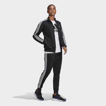 AA-B11 (M essentials 3 stripe tracksuit black/white) 72197165 - Otahuhu Shoes