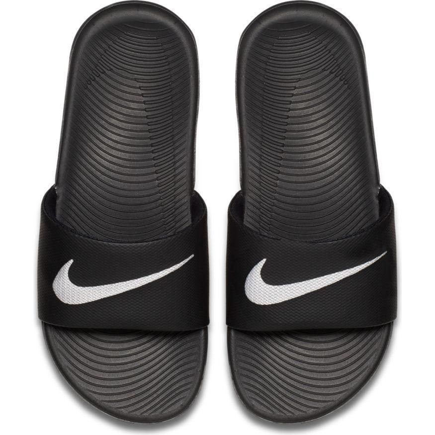 N-Q93 (NIKE KAWA SLIDE (GS/PS) BLK/WHT) 11791700 - Otahuhu Shoes