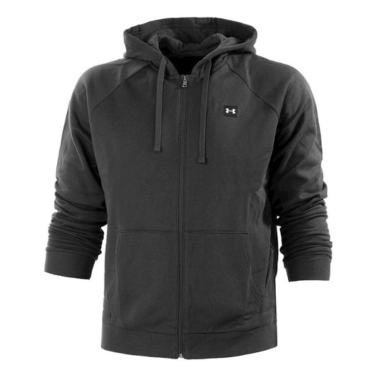 UAA-P2 (Mens rival fleece fz hoodie black/onyx/white) 82094591 - Otahuhu Shoes