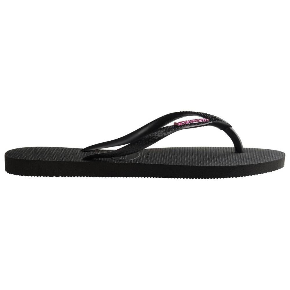 HA-WO6 (Slim logo metallic 1094 black/pink) 52392391 HAVAIANAS