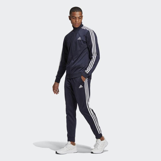 AA-C11 (M essentials 3 stripe tracksuit legend ink/white) 72197165 - Otahuhu Shoes