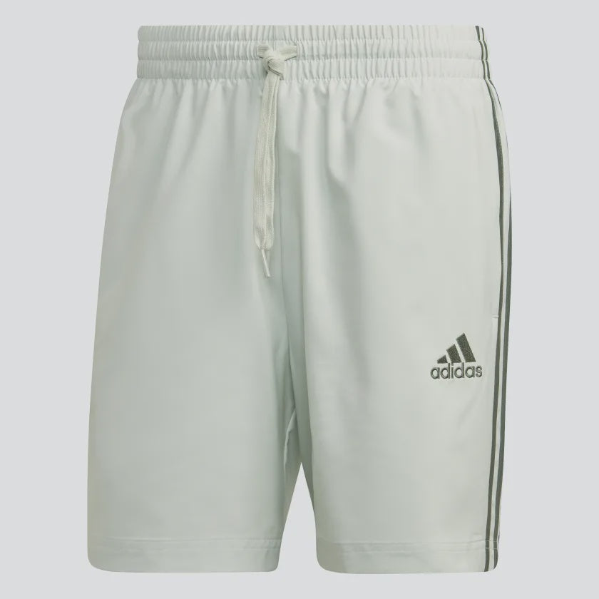 AA-U17 (AEROREADY ESSENTIALS CHELSEA 3-STRIPES SHORTS Linen Green / Green Oxide) 12392815 ADIDAS