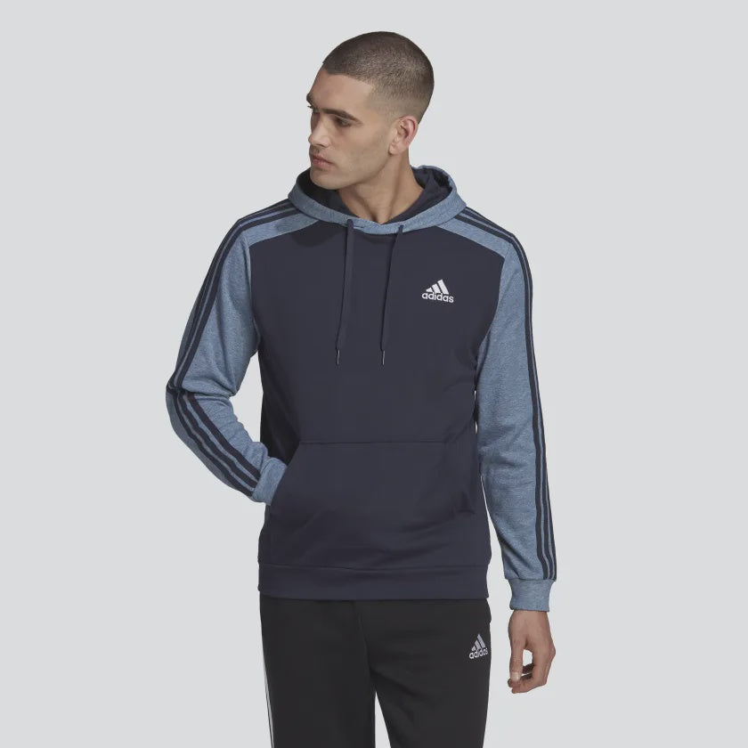 AA-X14 (Adidas essentials melange french terry hoodie legend ink/metallic) 72295630 ADIDAS