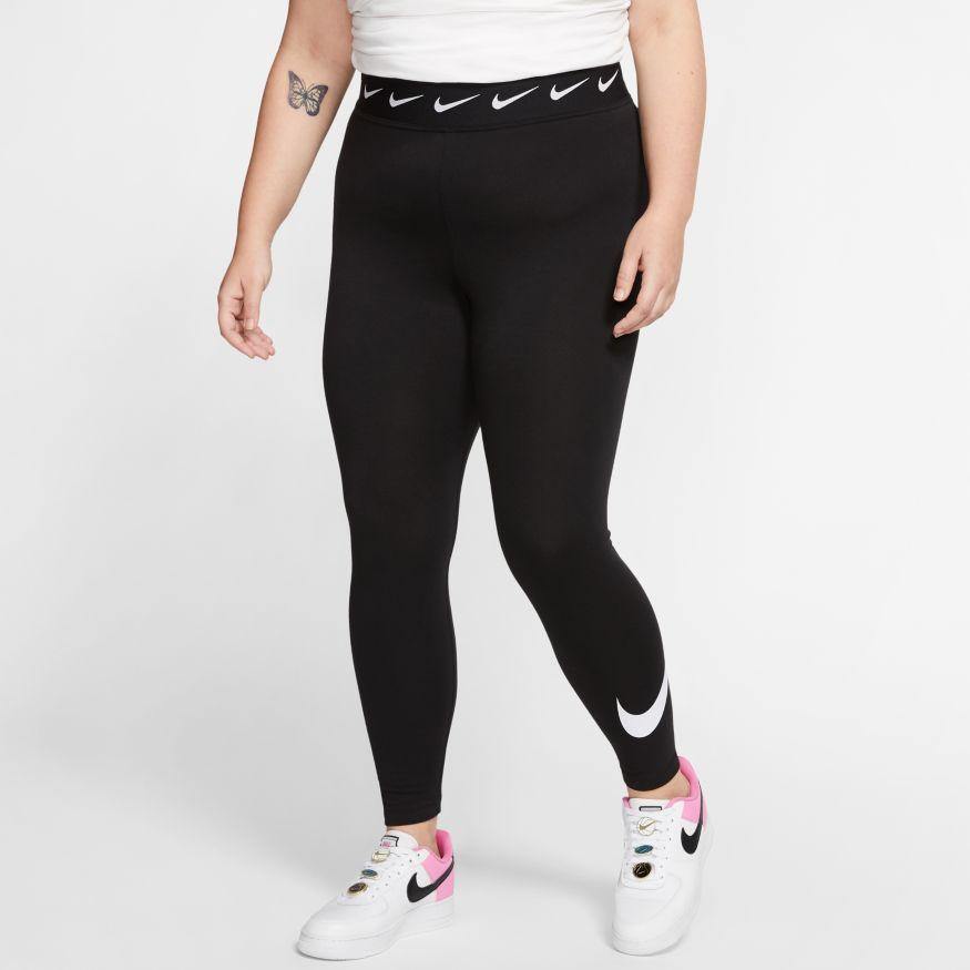 NA-T24 (W nsw legging club hr swoosh plus black) 92093325 - Otahuhu Shoes