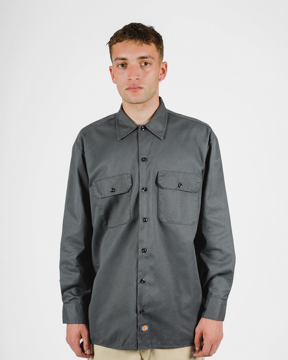 D-M2 (574 Long sleeve work shirt - charcoal) 720931475 DICKIES