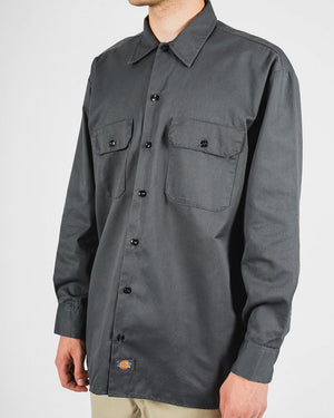 D-M2 (574 Long sleeve work shirt - charcoal) 720931475 DICKIES