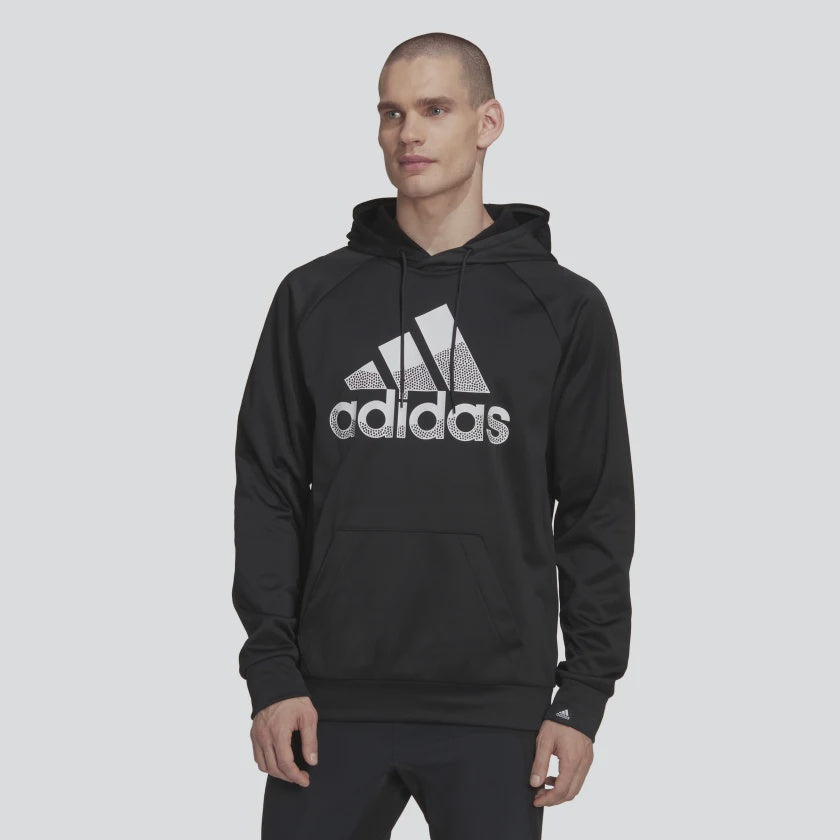 AA-F16 (Adidas aeroready game and go big logo hoodie black/white) 112295115 ADIDAS