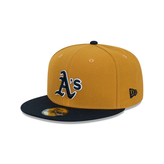 NEC-M48 (New era 5950 vintage gold oakland athletics fitted hat vtg/black) 32293970 NEW ERA