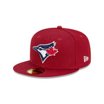 NEC-S51 (New era 5950 bordeaux blue toronto blue jays fitted hat maroon/navy) 52393750 NEW ERA