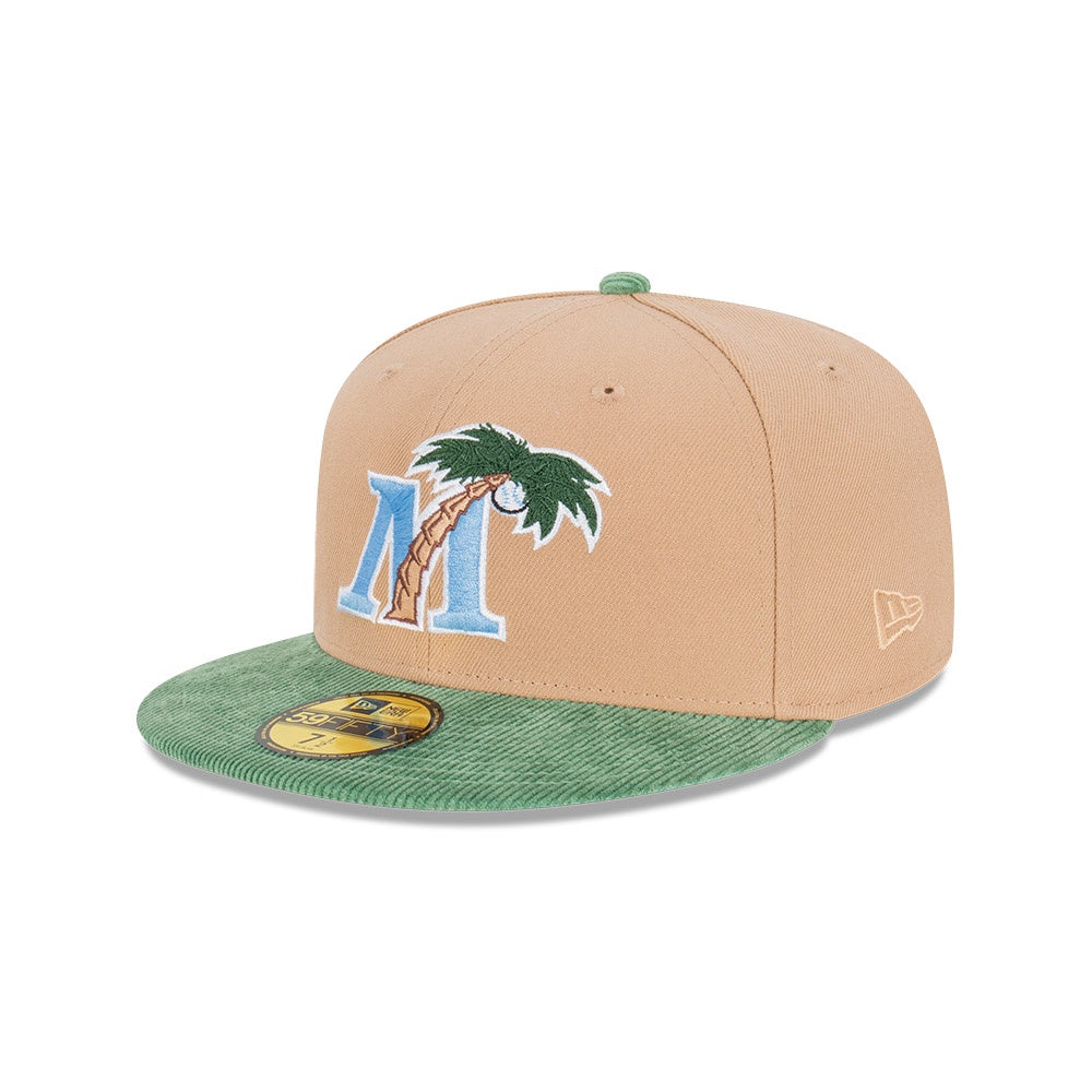 NEC-J54 (New era 5950 oasis cord fort myers miracle camel/cilantro green fitted cap) 92393970