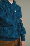 CA-S9 (Reverse weave aop brocade hoodie prestige blue) 112196521 CHAMPION