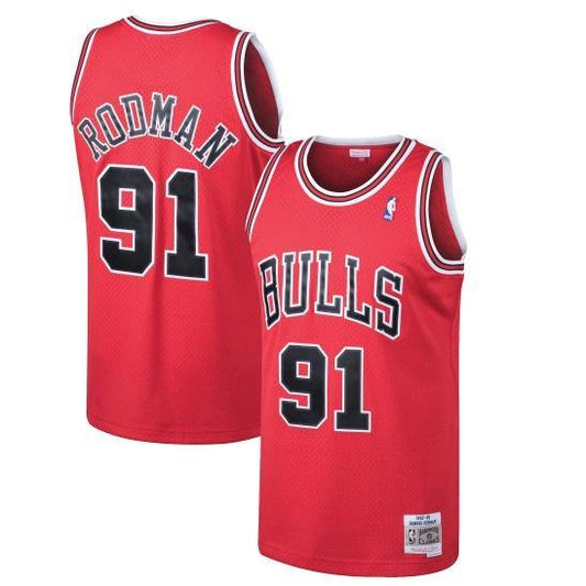 MNA-A8 (Swingman jersey bulls rodman 97-98 road red) 122098260 - Otahuhu Shoes