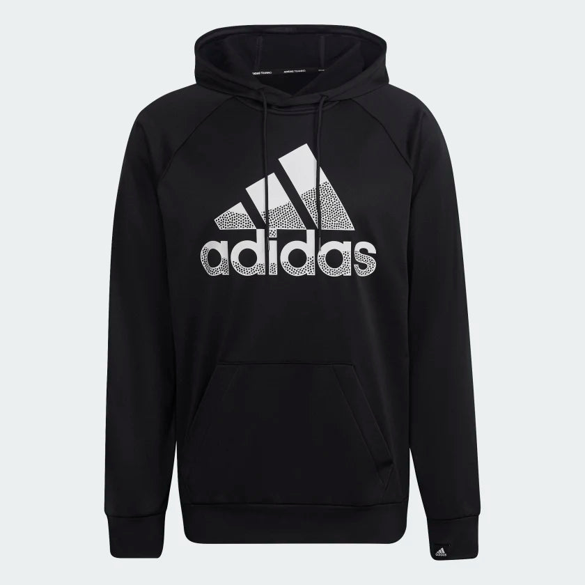 AA-F16 (Adidas aeroready game and go big logo hoodie black/white) 112295115 ADIDAS