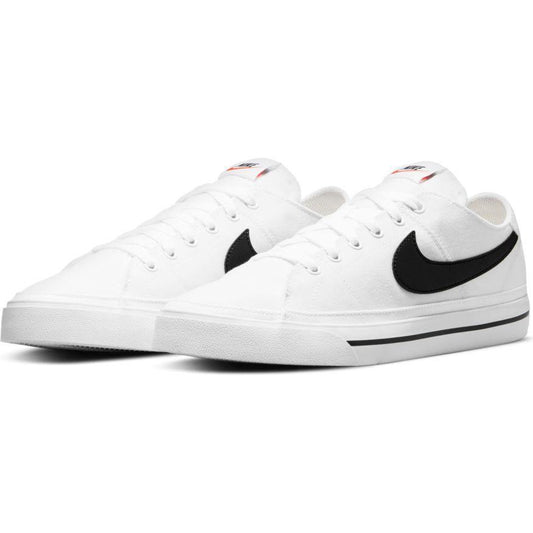 N-P121 (Nike court legacy canvas white/black) 52194604 - Otahuhu Shoes