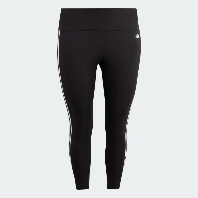 AA-N18 (Adidas train essentials 3-stripe 7/8 length high waisted leggings black/white) 22393585 ADIDAS