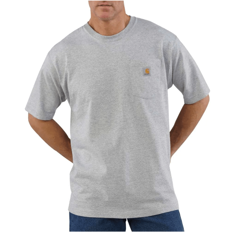 CHA-J (Carhartt workwear pocket t-shirt heather grey) 72192088 - Otahuhu Shoes
