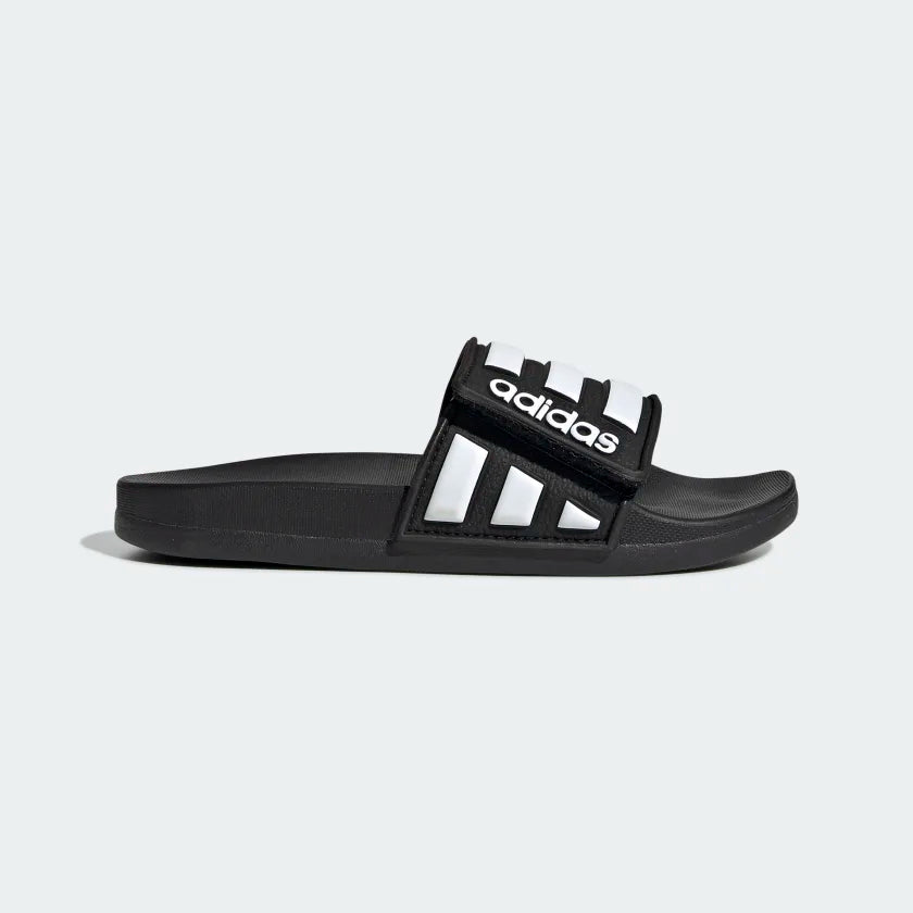 A-T64 (Adidas adilette comfort adjustable kids slides black/white) 112292815 ADIDAS