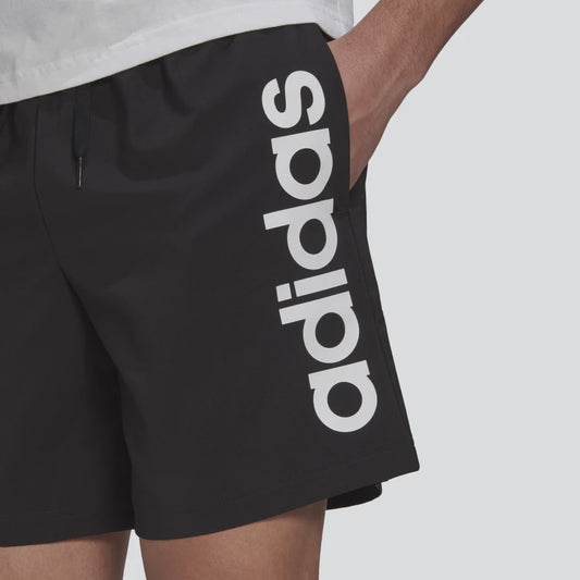 AA-Q14 (Adidas aeroready essentials chelsea linear logo shorts black/white) 62292560 ADIDAS