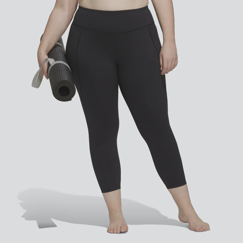 AA-Z17 (ADIDAS YOGA STUDIO 7/8 LEGGINGS (PLUS SIZE) Black) 12395115 ADIDAS