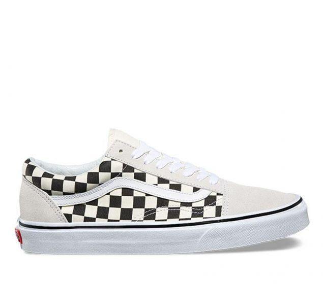 V-O10 (OLD SKOOL (CHECKER) WHITE/BLK) 41896083 - Otahuhu Shoes