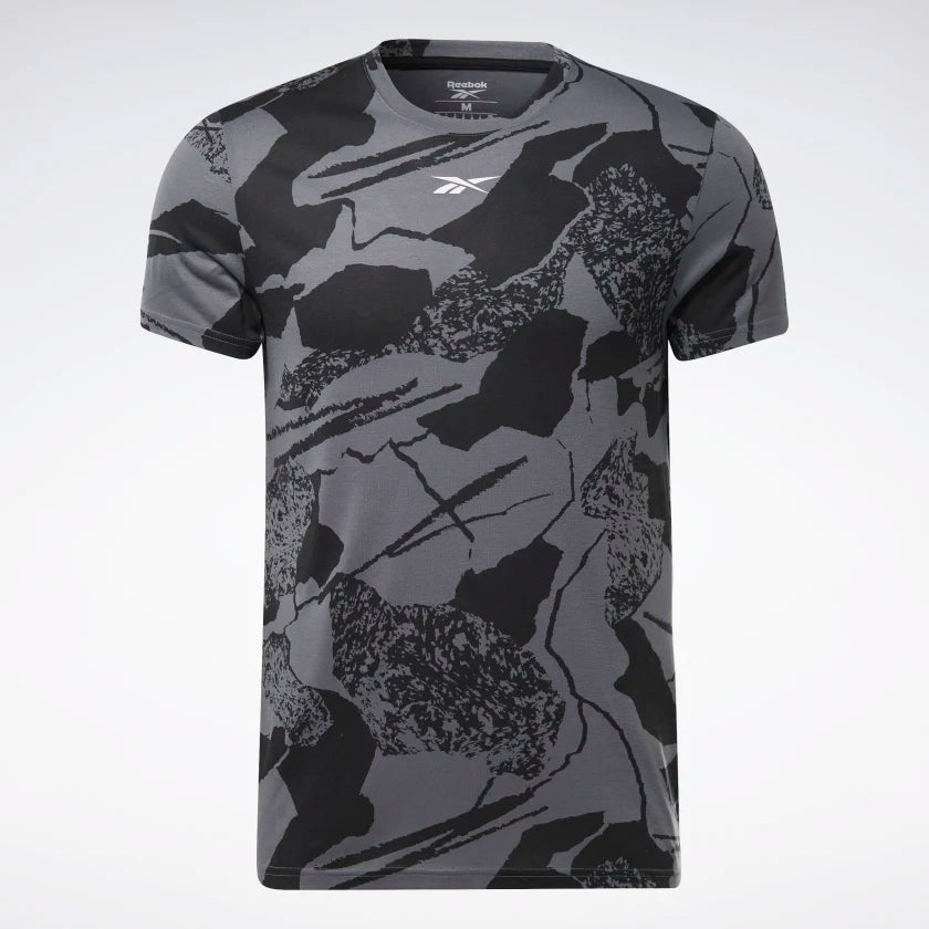 RA-G1 (Reebok workout all over print short sleeve tee black) 32293070 REEBOK