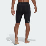 AA-N15 (Adidas mens techfit training short tights black/reflective silver) 82292305 ADIDAS