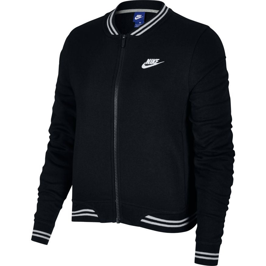 NA-H10 (Nike women sportswear just do it jacket fleece black/white) 21894859
