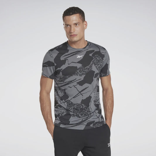 RA-G1 (Reebok workout all over print short sleeve tee black) 32293070 REEBOK