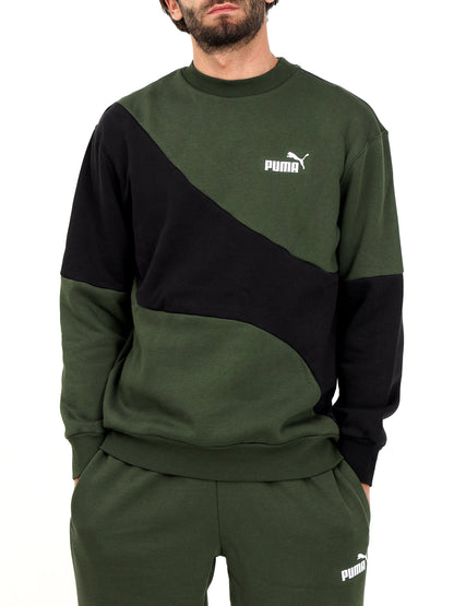 PA-K9 (Puma power cat crew sweatshirt forest green/black) 112395000