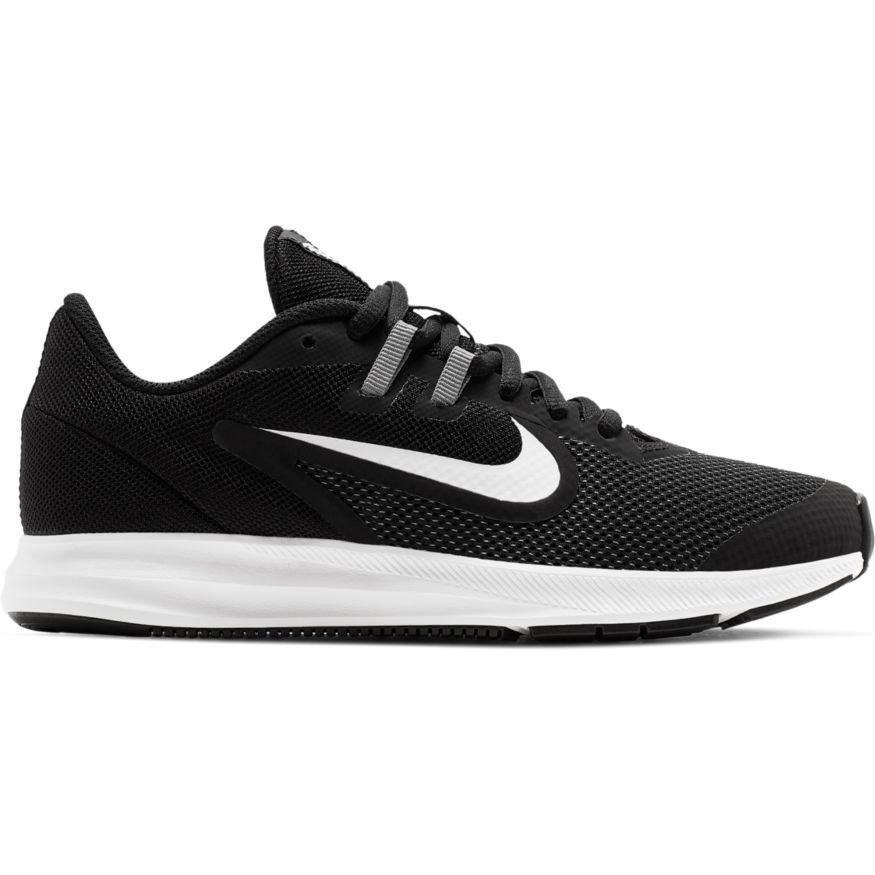 N-M113 (Nike downshifter 9 gs blk/wht/antracite/cool grey) 12095115 - Otahuhu Shoes