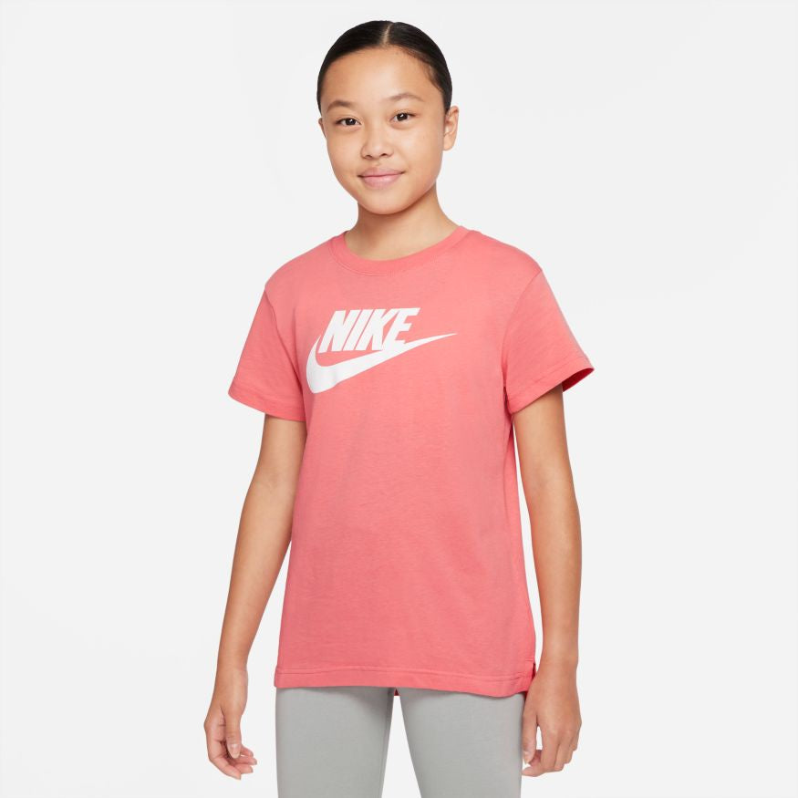 NA-I34 (Girls nike sportswear tee basic futura pink salt/white) 22291790 NIKE