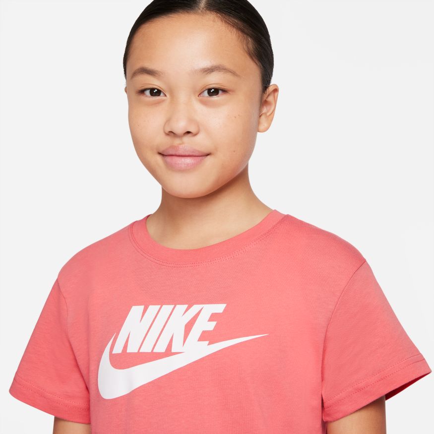 NA-I34 (Girls nike sportswear tee basic futura pink salt/white) 22291790 NIKE