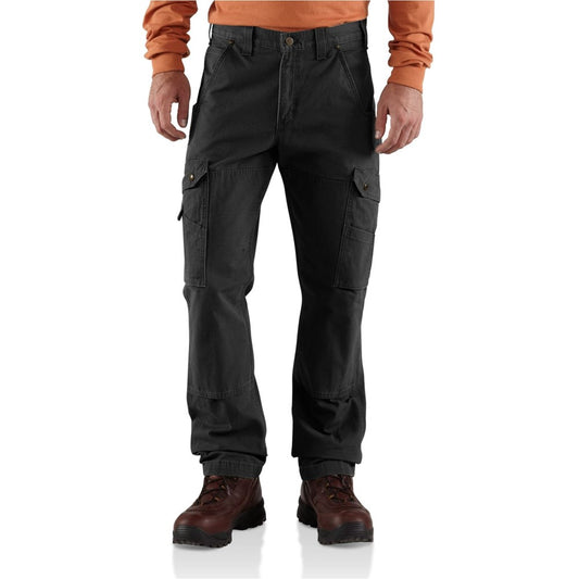 CHA-P4 (Carhartt cotton ripstop double front pants black) 7239798