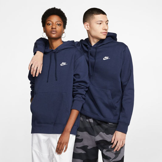 NA-E38 (Nike sportswear club pullover hoodie midnight navy/white) 72293581 NIKE