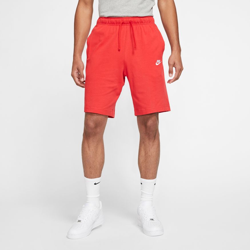 NA-U41 (Nike sportswear club jersey shorts university red/white) 22392558 NIKE
