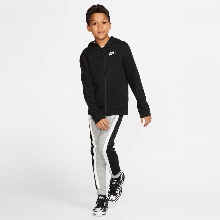 NA-A32 (B nike sportswear hoodie full zip club black/white) 72192813 - Otahuhu Shoes