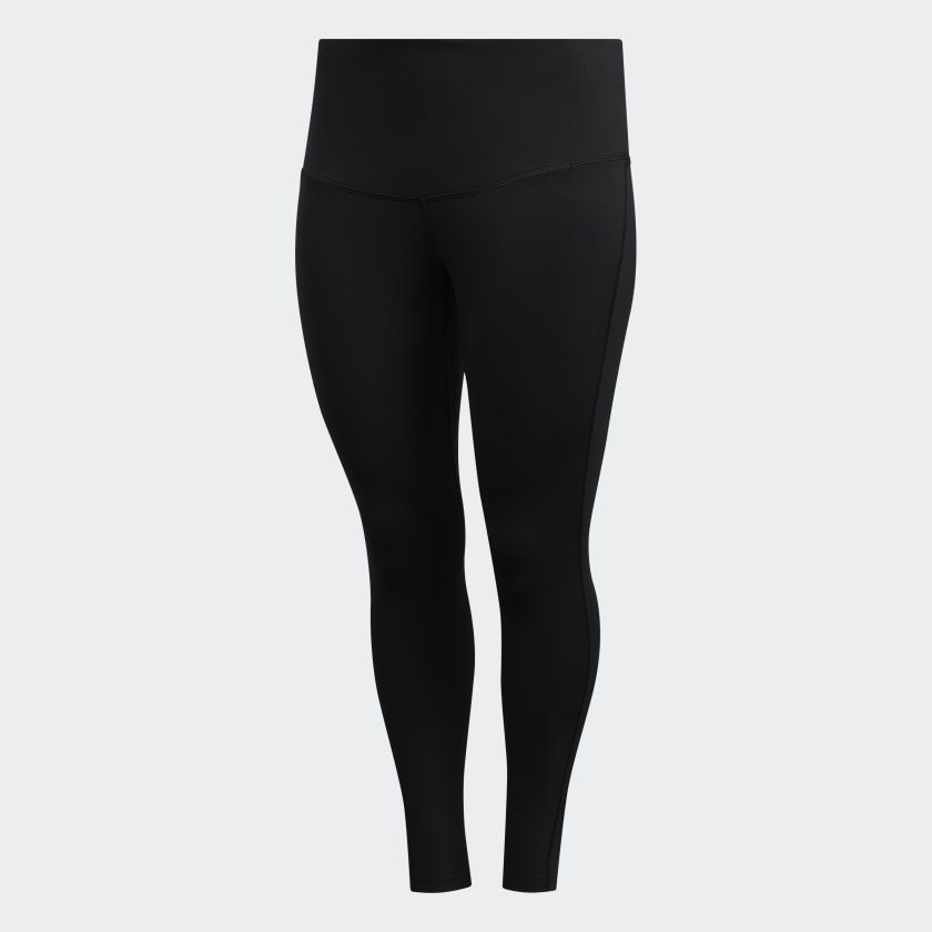 AA-B12 (Believe this solid 7/8 tights plus size black/white) 102194605 ADIDAS