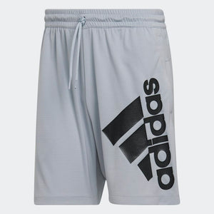 AA-X15 (Adidas big badge of sport training shorts halo silver/black) 112293070 ADIDAS