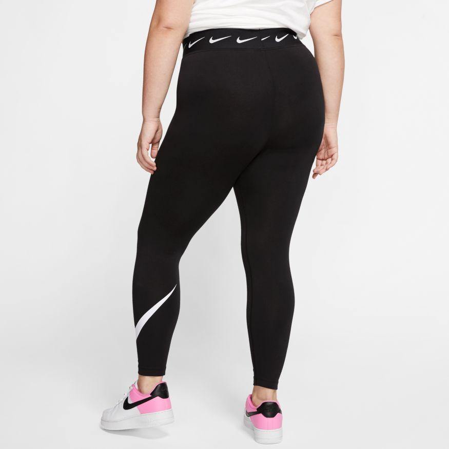 NA-T24 (W nsw legging club hr swoosh plus black) 92093325 - Otahuhu Shoes