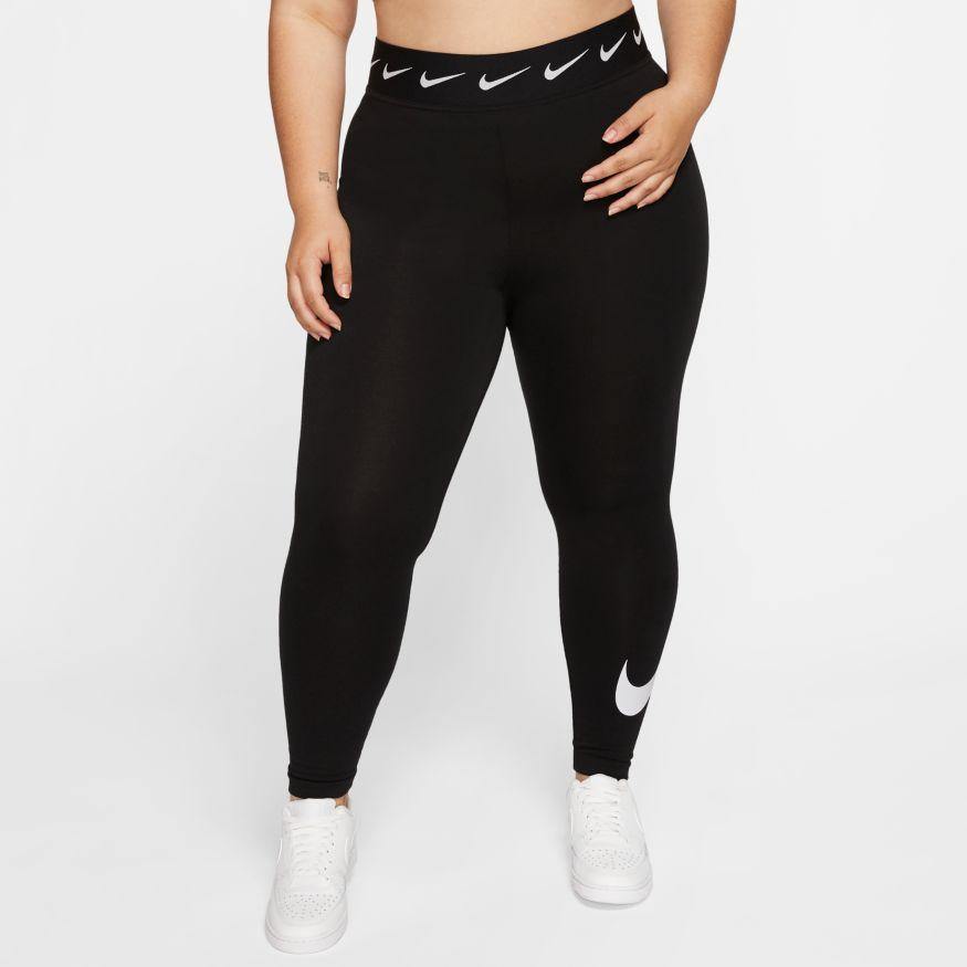 NA-T24 (W nsw legging club hr swoosh plus black) 92093325 - Otahuhu Shoes