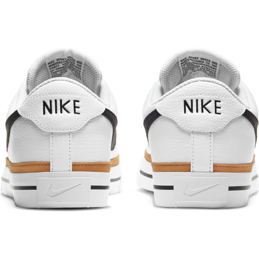 N-Q126 (Nike court legacy white/black/dessert ochre/gum light brown) 12296138 NIKE