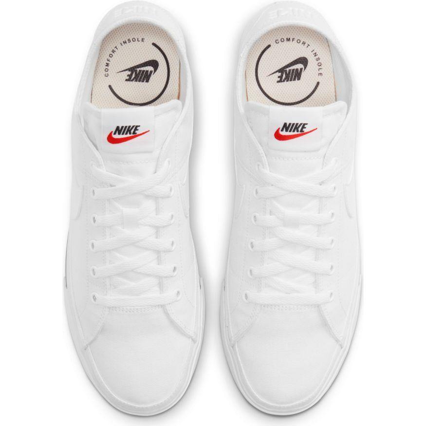 N-F120 (Nike court legacy canvas white/white) 32194604 - Otahuhu Shoes