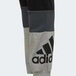 AA-U14 (Adidas youth colourblock joggers black/medium heather grey) 72292815 ADIDAS