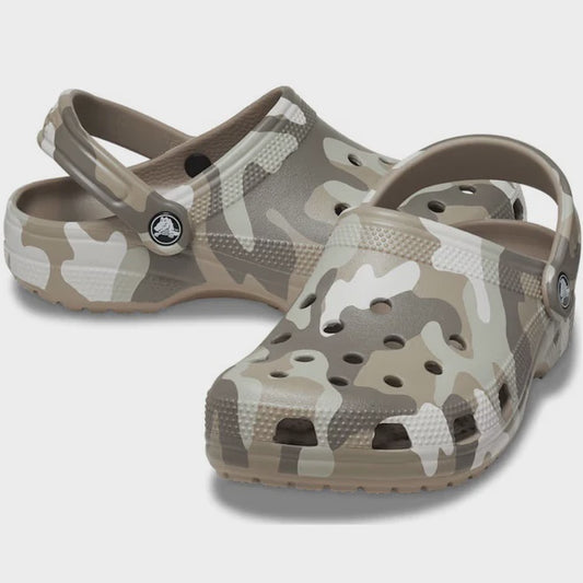 CR-I8 (Crocs classic printed camo clog mushroom/multi) 12494608